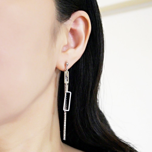 ノンホールピアス シルバー ゴールド チェーン付き 楽天市場】2連チェーン イヤーカフ 1個販売 ノンホールピアス