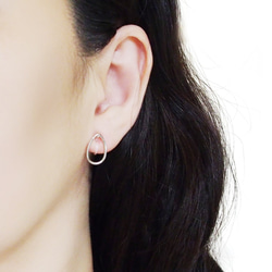 樹脂耳環時尚如銀耳環，不傷銀淚珠無孔耳環 第2張的照片