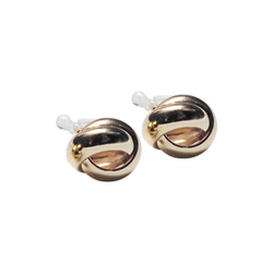 網狀金耳環/流行的時尚無孔耳環/可愛的簡單耳環/不傷樹脂的耳環 第6張的照片