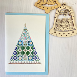 台湾マジョリカタイルのクリスマスカード（2組セット） 2枚目の画像