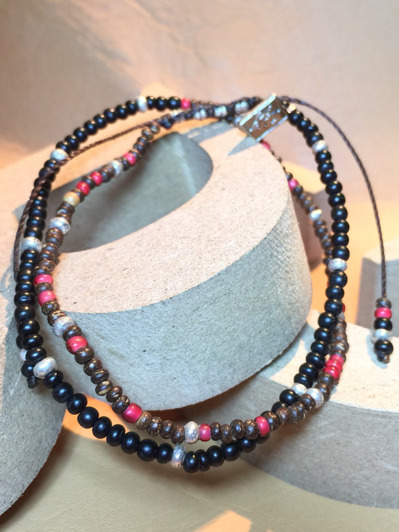 【BG】Mix beads 2Wrap Bracelet〈BG15B0035〉 4枚目の画像