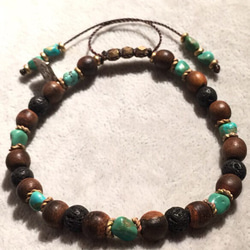 【BG】Turquoise & Buffalo horn Bracelet〈BG15B0043〉 1枚目の画像