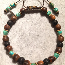 【BG】Turquoise & Buffalo horn Bracelet〈BG15B0043〉 2枚目の画像