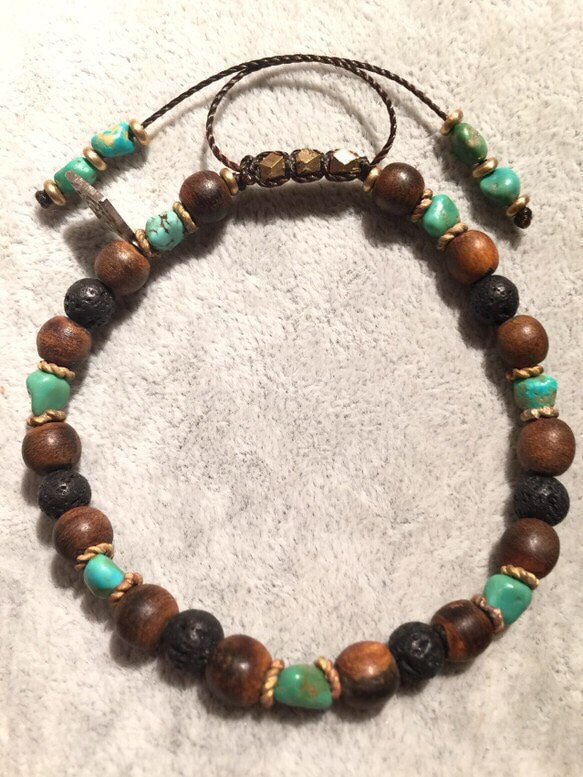 【BG】Turquoise & Buffalo horn Bracelet〈BG15B0043〉 2枚目の画像