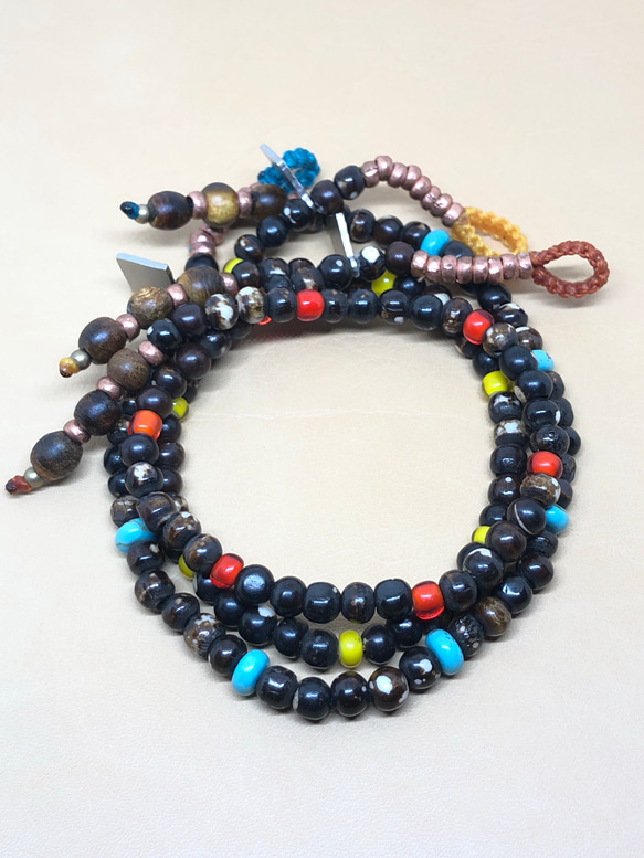 【BG】Buffalo bone & Turquoise anklet〈BG18A0018TQ-2〉アンクレット 6枚目の画像