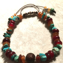 【BG】Turquoise & Buffalo horn Bracelet〈BG15B0049W〉 2枚目の画像