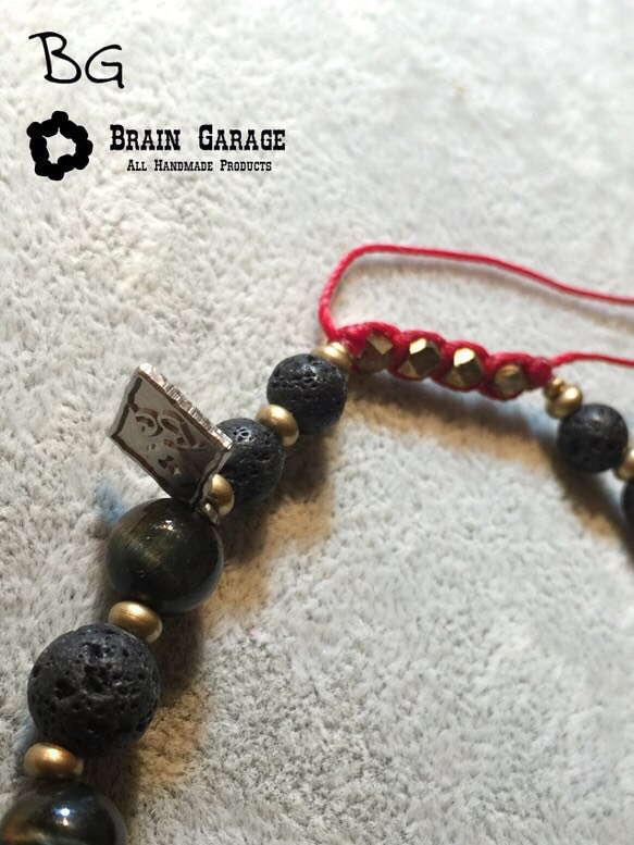 【BG】Natural stone & Skull Bracelet 〈BG16B0004〉 4枚目の画像
