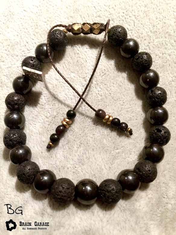 【BG】Natural stone bracelet 〈BG16B0015〉 2枚目の画像