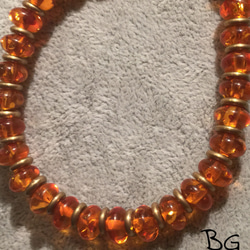【BG】 Amber & Brass bracelet〈BG16B0019〉ブレスレット 2枚目の画像