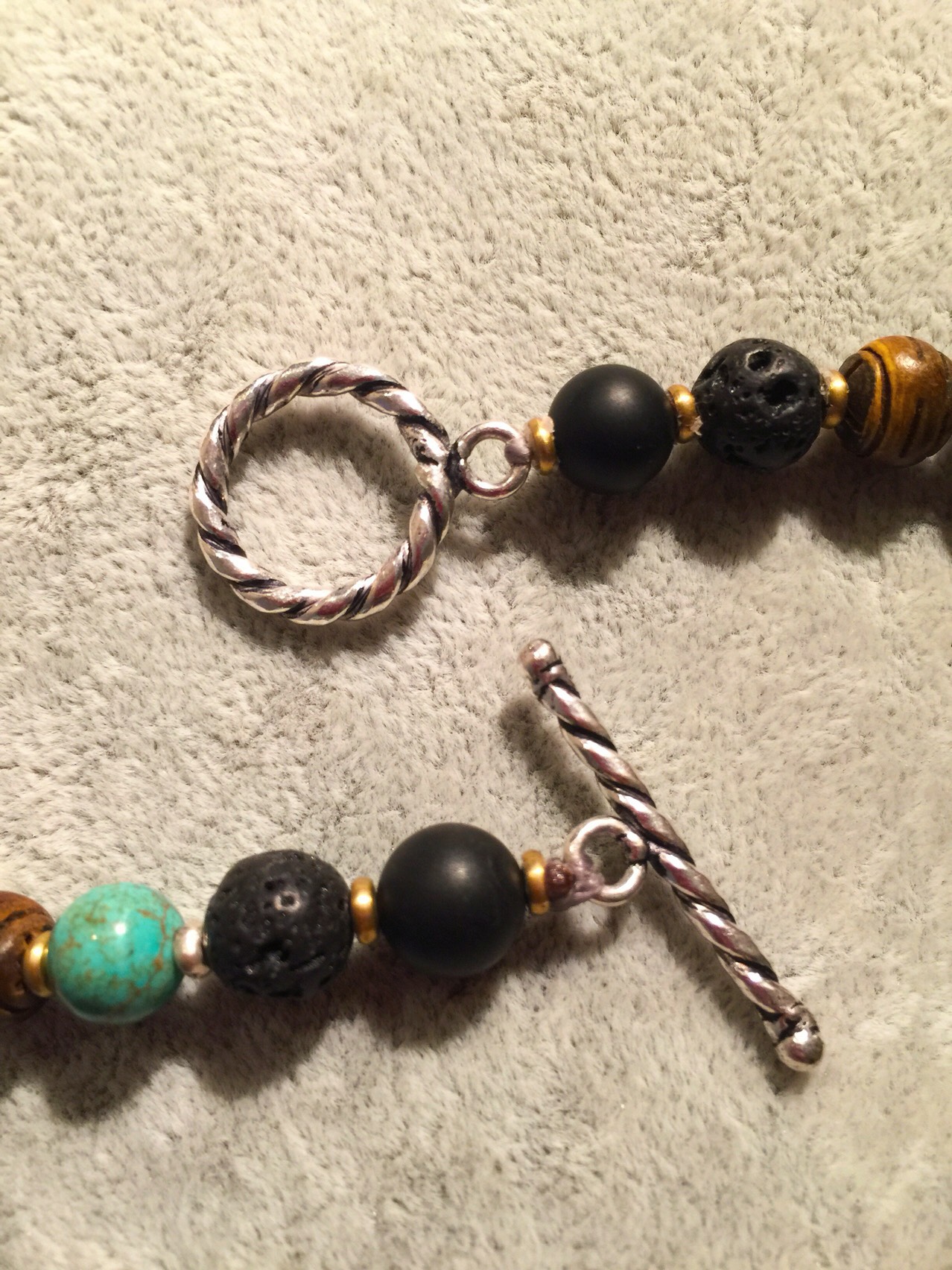 【BG】Natural stone & Buffalo horn bracelet〈BG16B0028〉ブレスレット