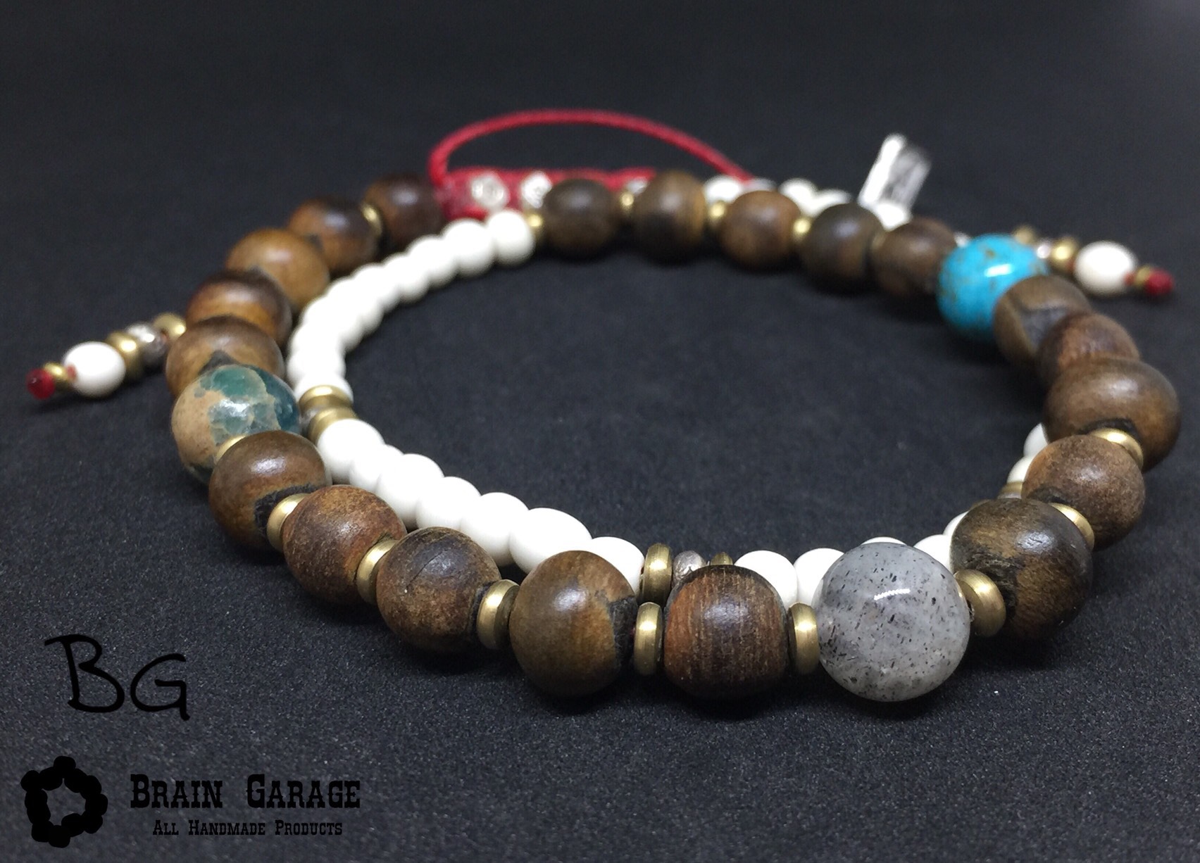 【BG】Buffalo horn & Buffalo bone 2wrap bracelet〈BG17B0005〉