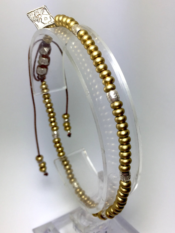 【BG】Silver & Brass bracelet 〈BG17B0008〉ブレスレット 3枚目の画像