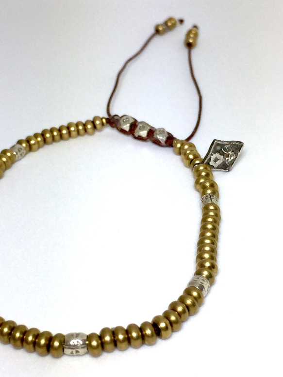 【BG】Silver & Brass bracelet 〈BG17B0008〉ブレスレット 4枚目の画像