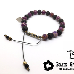 【BG】Natural stone bracelet 〈BG17B0012〉メンズブレスレット 2枚目の画像