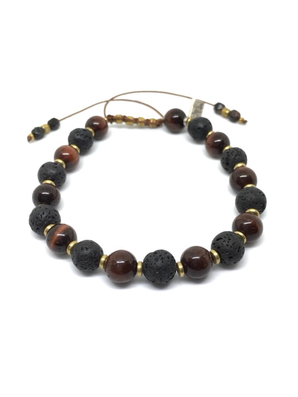 【BG】Natural stone bracelet 〈BG17B0013〉メンズブレスレット 1枚目の画像