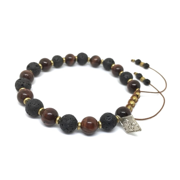 【BG】Natural stone bracelet 〈BG17B0013〉メンズブレスレット 2枚目の画像