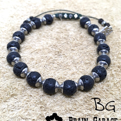【BG】Natural stone bracelet 〈BG17B0016〉メンズブレスレット 2枚目の画像