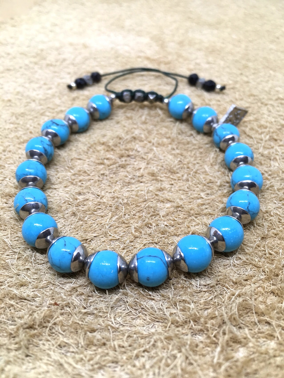 【BG】Natural stone bracelet 〈BG17B0019〉メンズブレスレット 1枚目の画像