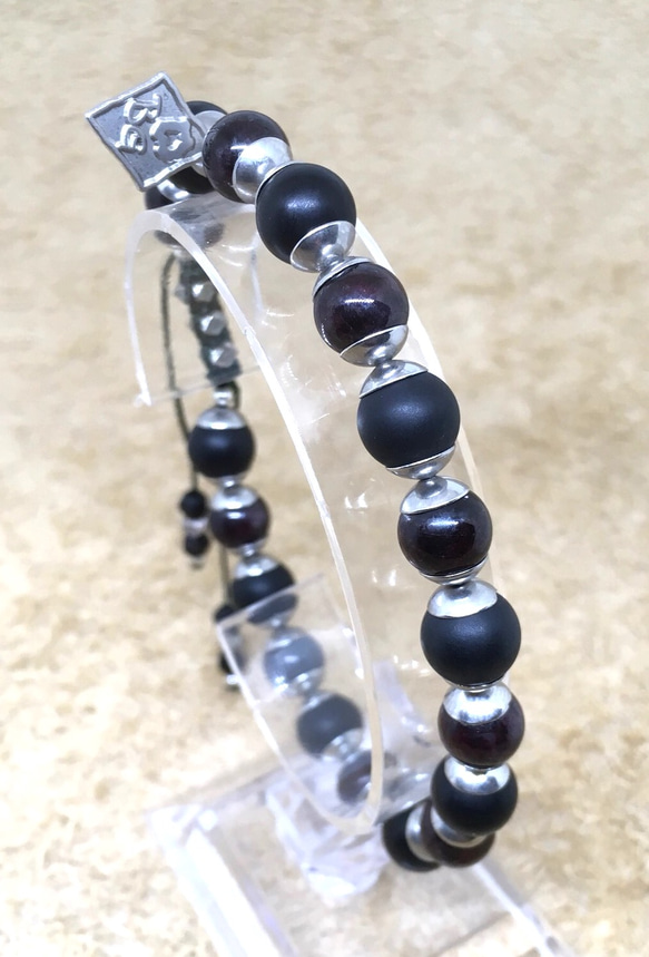 【BG】Natural stone bracelet 〈BG17B0020〉メンズブレスレット 5枚目の画像