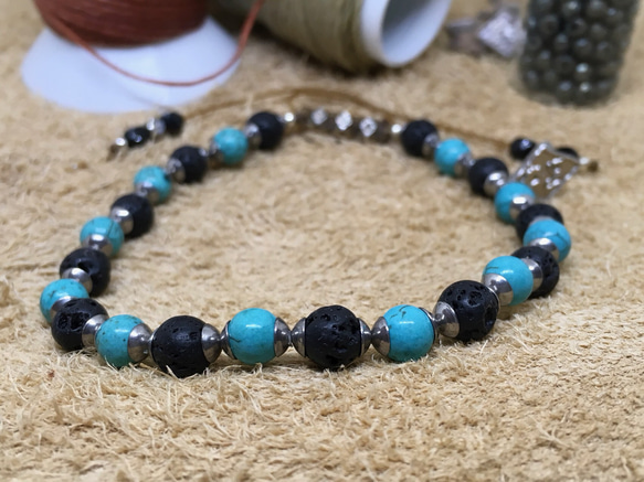 【BG】Natural stone bracelet 〈BG17B0021〉メンズブレスレット 5枚目の画像