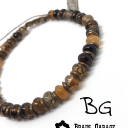 【BG】Natural stone bracelet 〈BG18B0010〉メンズブレスレット 1枚目の画像