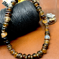 【BG】Natural stone bracelet 〈BG18B0010〉メンズブレスレット 5枚目の画像