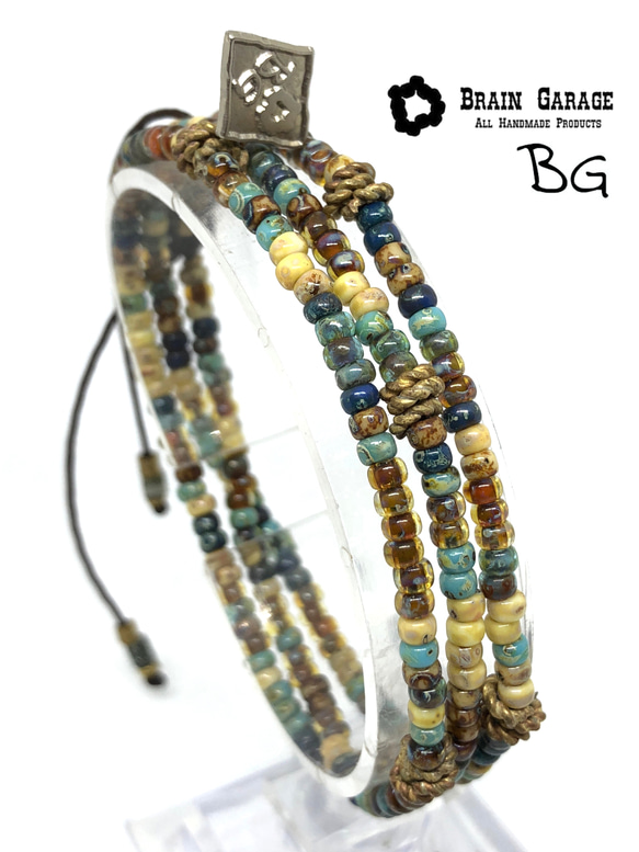 【BG】Grass & Brass bracelet〈BG18B0013W〉レディースブレスレット 5枚目の画像