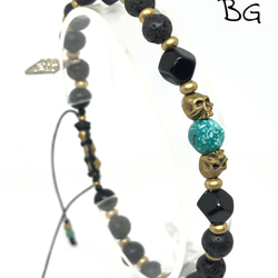 【BG】Natural stone bracelet 〈BG20B0001〉メンズブレスレット 1枚目の画像