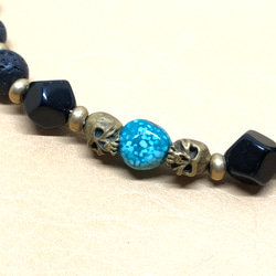 【BG】Natural stone bracelet 〈BG20B0001〉メンズブレスレット 3枚目の画像