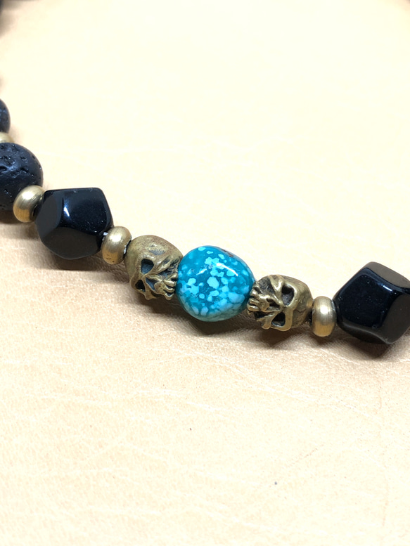 【BG】Natural stone bracelet 〈BG20B0001〉メンズブレスレット 3枚目の画像