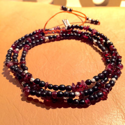 【BG】Vintage horn&Natural stone 3Wrap Bracelet〈BG15B0005〉 2枚目の画像