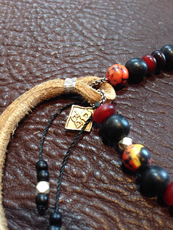 【BG】Buffalo horn&Natural stone Bracelet 〈BG15B0011〉 5枚目の画像