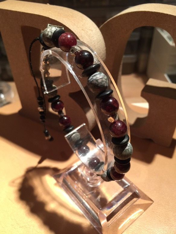 【BG】Natural Stone&Silver925 Bracelet 〈BG15B0013〉 1枚目の画像