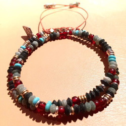 【BG】Mix beads 2Wrap Bracelet〈BG15B0020〉 2枚目の画像