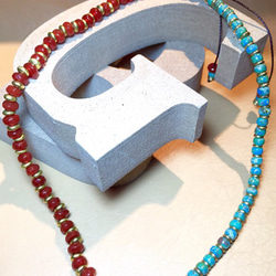 【BG】Carnelian&Glass beads 2Wrap Bracelet〈BG15B0027〉 5枚目の画像