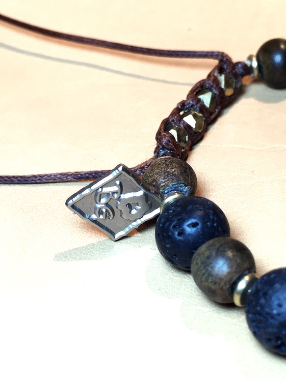 【BG】Natural stone&Buffalo horn Bracelet 〈BG15B0030〉ブレスレット 3枚目の画像