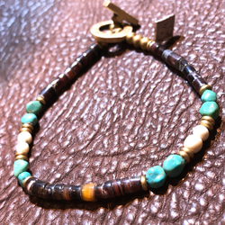 【BG】Natural stone & Shell bracelet〈BG20B0003〉ブレスレット 6枚目の画像