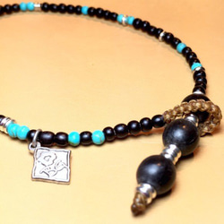 【BG】Buffalo horn&Turquoise Anklet〈BG15A0034〉 2枚目の画像