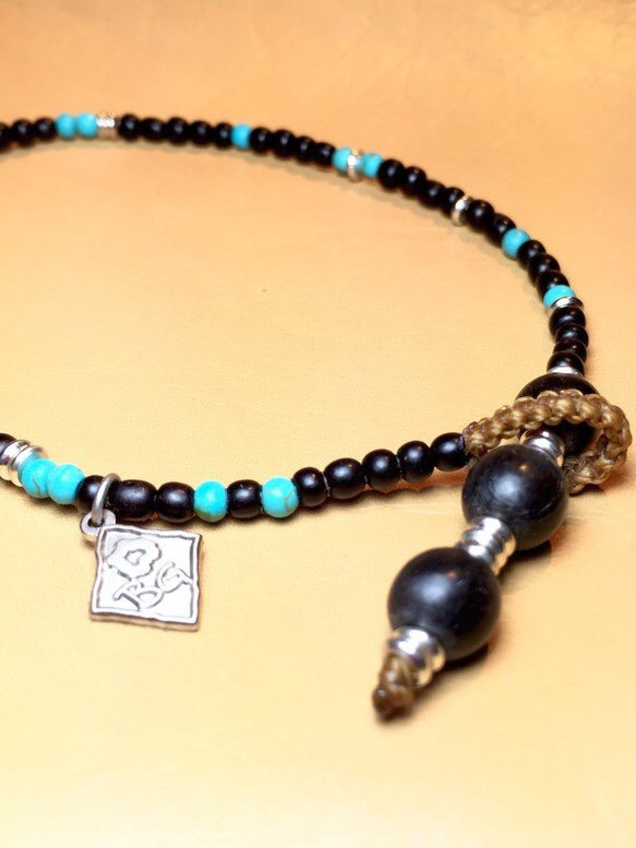 【BG】Buffalo horn&Turquoise Anklet〈BG15A0034〉 2枚目の画像