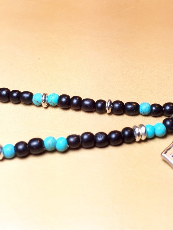 【BG】Buffalo horn&Turquoise Anklet〈BG15A0034〉 4枚目の画像