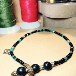 【BG】Buffalo horn&Turquoise Anklet〈BG15A0034〉 5枚目の画像