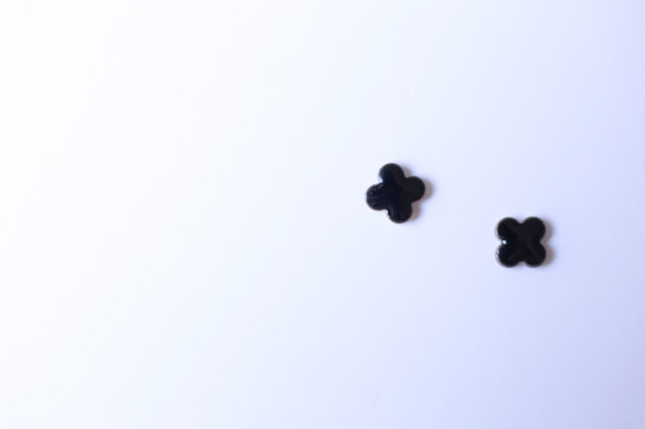 086 Jet black popolo Tajimi Mino ware tile 傳統文化項目 Earrings Flowe 第2張的照片