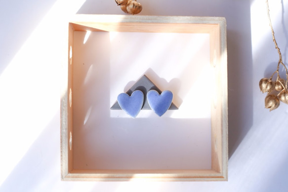 097 淺花色 popolo Tajimi Mino ware tile 傳統文化項目 Earrings Heart 第1張的照片