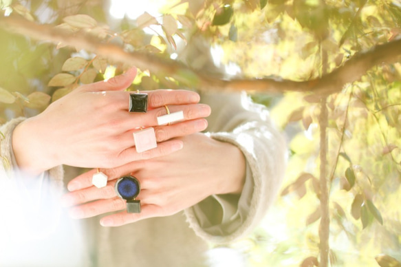 301-r傳統文化產品Mino ware Tajimi-maru瓷磚戒指，戒指（免費尺寸）※帶證書330 第5張的照片