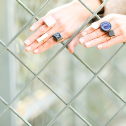 312-r傳統文化產品美濃潔具Tajimi長方形瓷磚戒指，戒指（免費尺寸）※帶證書335 第4張的照片