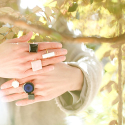 312-r傳統文化產品美濃潔具Tajimi長方形瓷磚戒指，戒指（免費尺寸）※帶證書335 第5張的照片