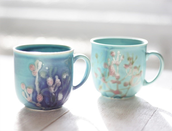 ご結婚祝のプレゼント 縁起の良い珊瑚の食器 珊瑚カップ ペア