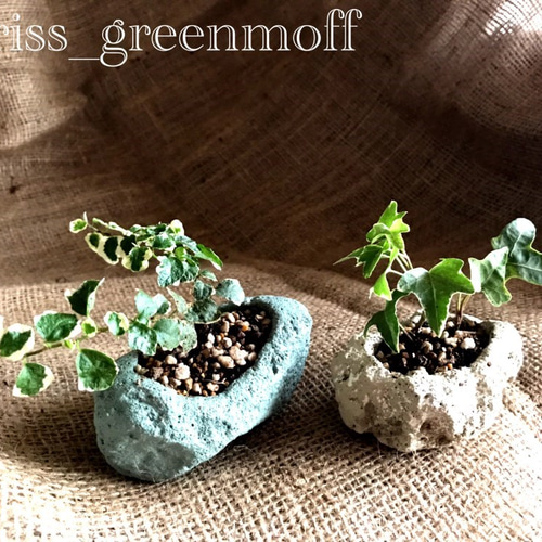 植木鉢　ハンドメイド　軽石　一点物 0_6e5598329e05149c226f8eb7c750
