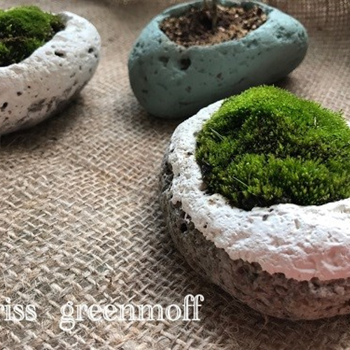植木鉢　ハンドメイド　軽石　一点物 2個セット☆軽石鉢ハンドメイド♪ ☆軽石鉢のみ☆ その他インテリア