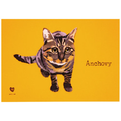 受注商品 ちぎり絵によるペットの肖像画 ＜スタンプ文字＞ A4サイズ